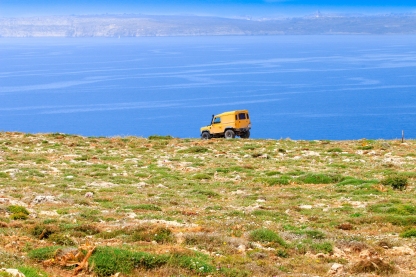 Some prefer to take a jeep to the edge of the steep cliffs while others prefer to walk.